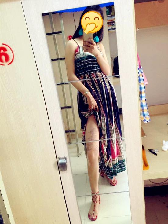 女孩腿上写满小抄活久见 把答案写在敏感部位男老师无从下手